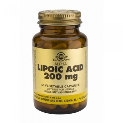 SOLGAR Alpha Lipoic Acid 200mg 50 Κάψουλες